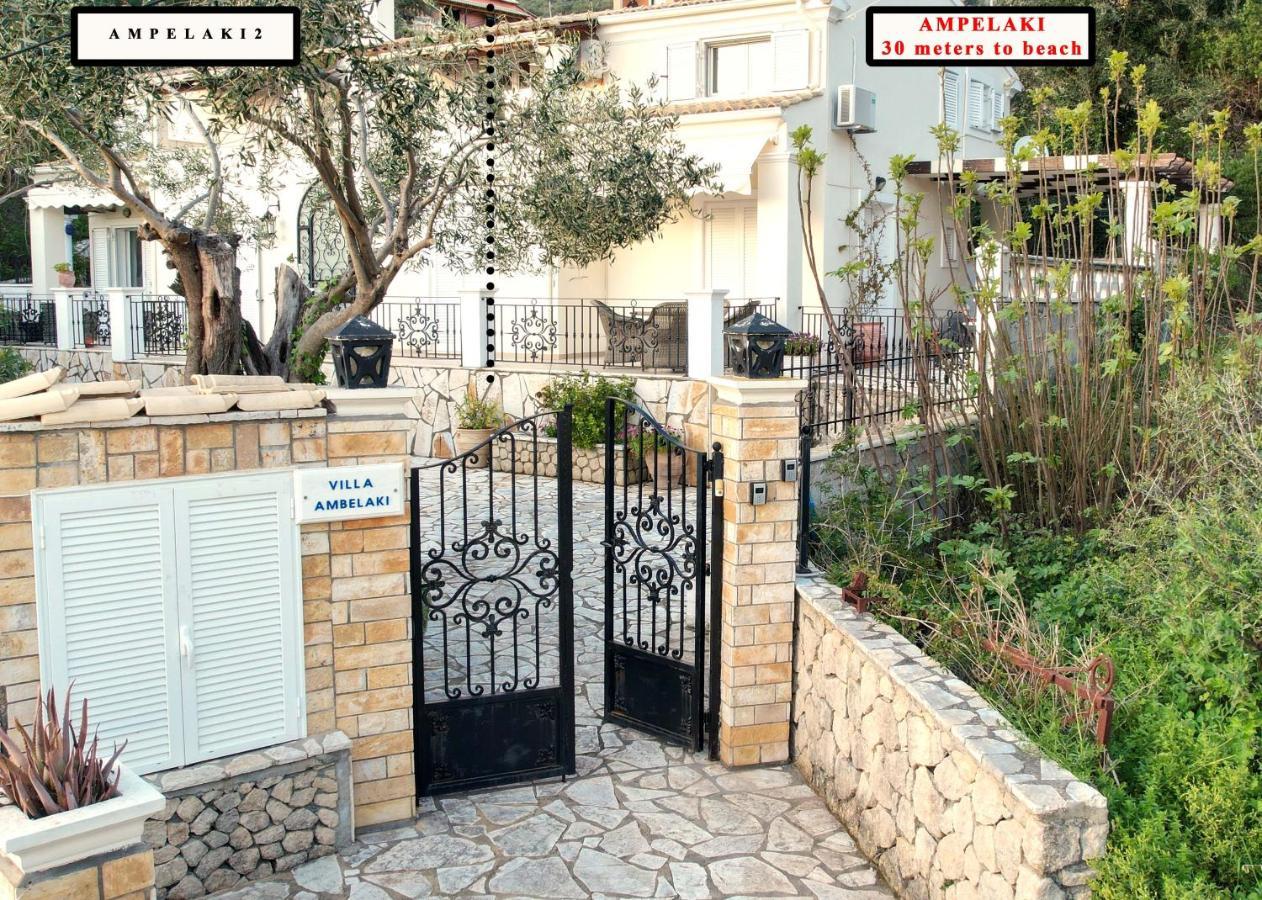 Villa Ampelaki "30 Meters To Beach" Paleokastritsa Eksteriør billede
